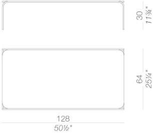 Lapalma Прямоугольный штабелируемый журнальный столик из hpl Toé T56 - Вид №2