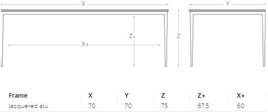 Joli Квадратный садовый стол из алюминия и стекла Marguerite sun-id-1376619 - Вид №2