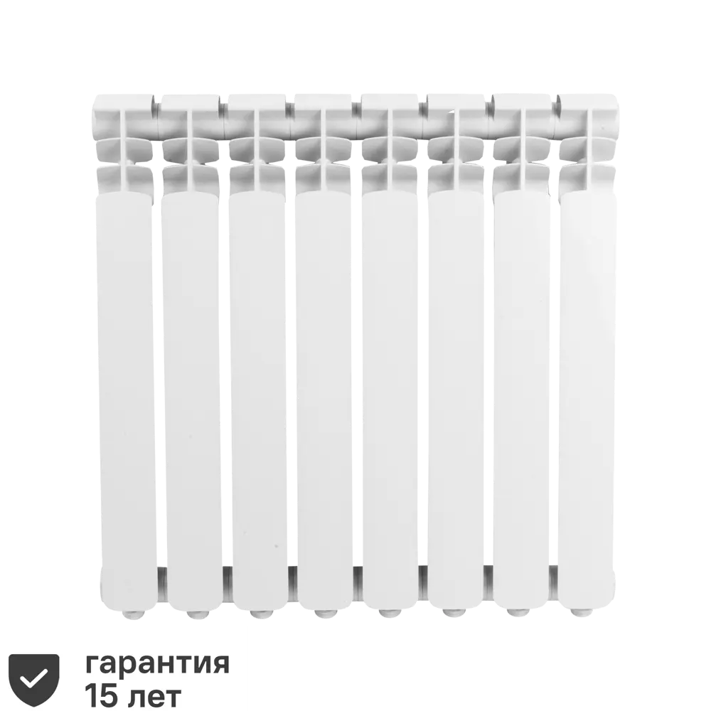 Радиатор Monlan Aluminium 500 алюминий 8 секций боковое подключение цвет белый STLM-2188030