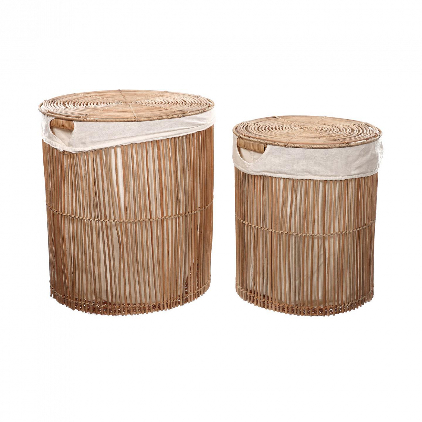 108751 Набор из 2 корзин для белья из 100% ротанга с натуральной отделкой La Forma Diadorin  - Вид №1