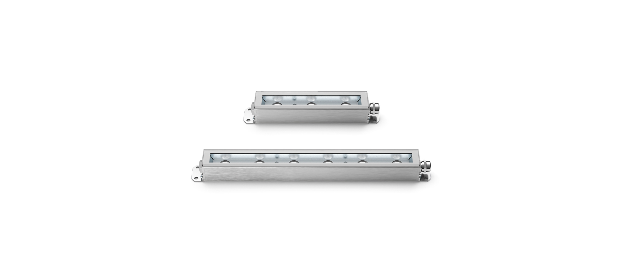8377103 Встроенный светильник Platek MINI CORNICHE FULL INOX  MINI CORNICHE FULL INOX 100 mm - 4 LED RGBW 26°  - Вид №1
