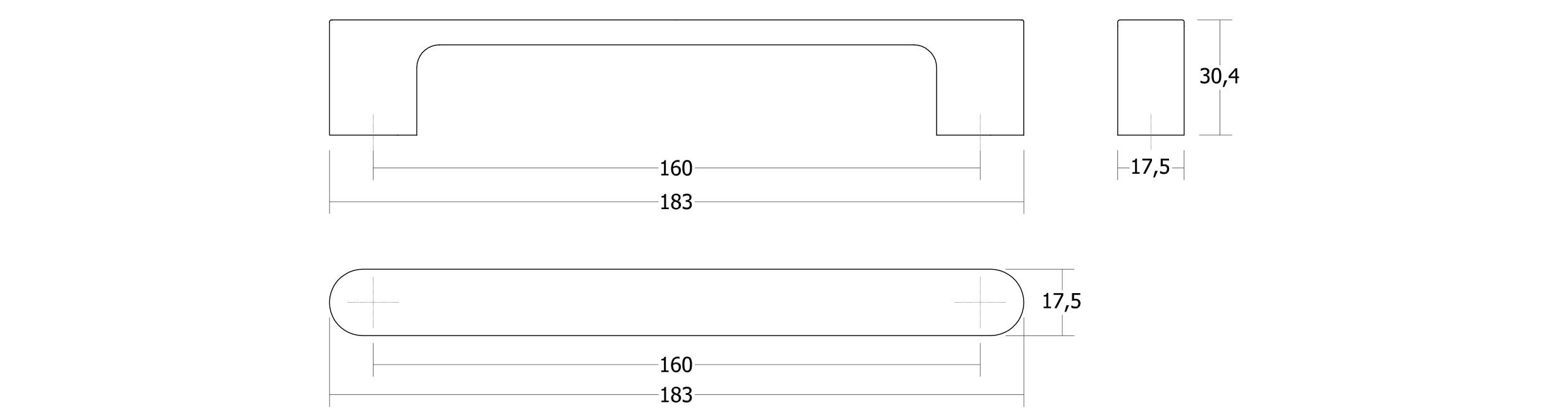 Дубовая палуба мебельная ручка Viefe Luv ARCH-00071582 - Вид №4
