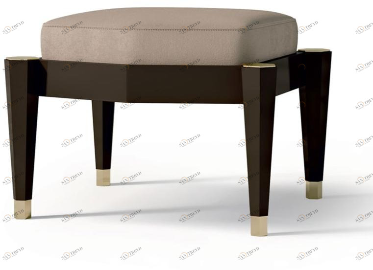 Carpanese Home Стул из нубука с деревянной структурой Contemporary 7588