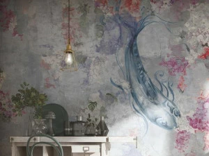 Tecnografica Стеклопластиковые обои в японском стиле с цветочными мотивами Collezioni d'arte 69908