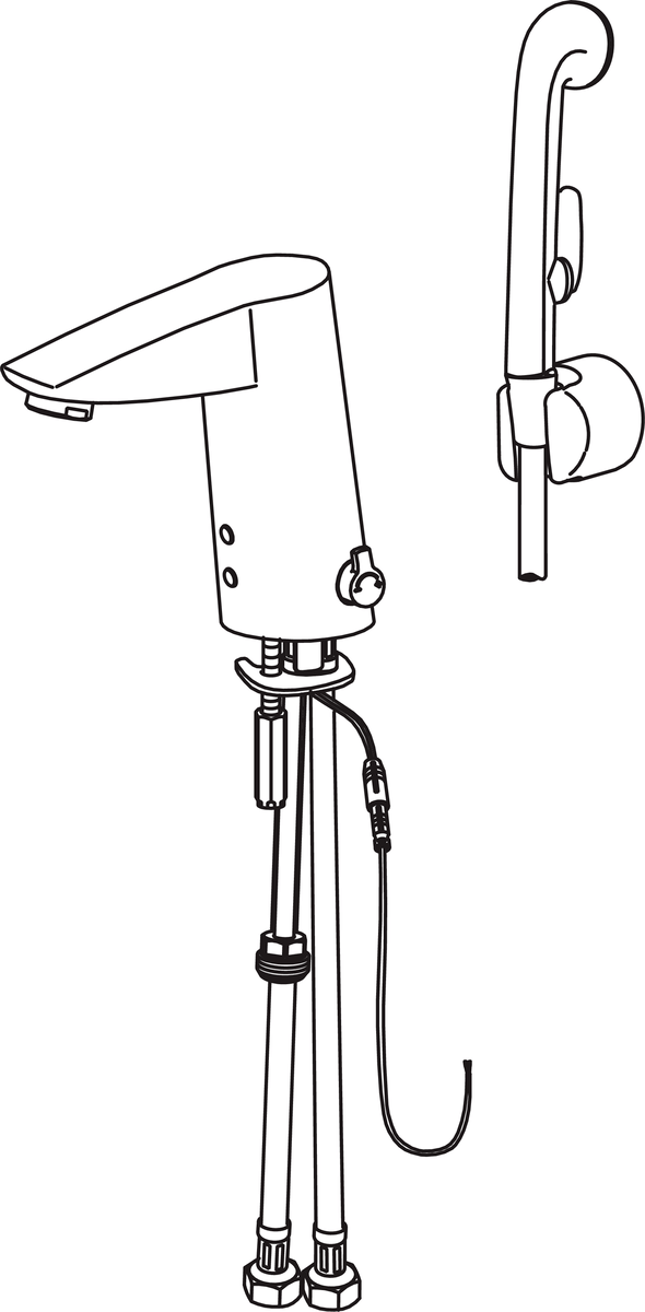 Oras 2826FZ Смеситель для умывальника, 9/12 V, Bluetooth 2826FZ Cubista Хром  - Вид №2