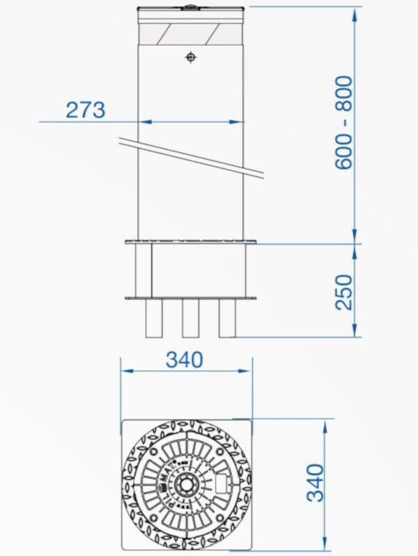 Съемный цилиндрический боллард Pilomat Security line ARCH-00130353 - Вид №2