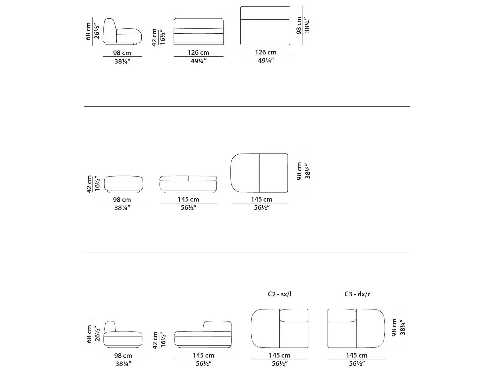 Кожаный модульный изогнутый диван Baxter Piaf ARCH-00022019 - Вид №8
