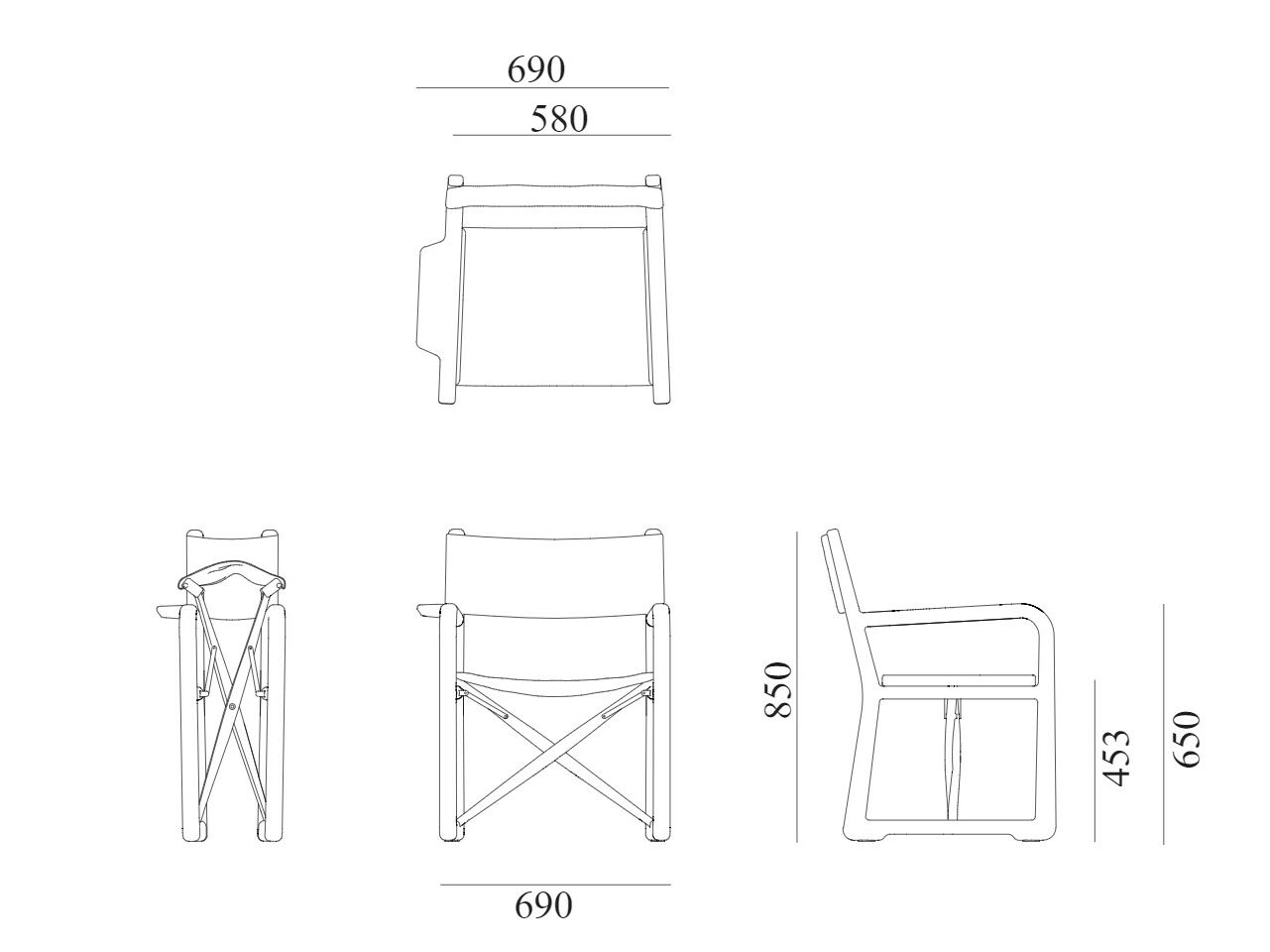 Складной стул директора из красного дерева и ткани Exteta Loro Piana Interiors, Стулья Delight от Exteta ARCH-00018679 - Вид №27