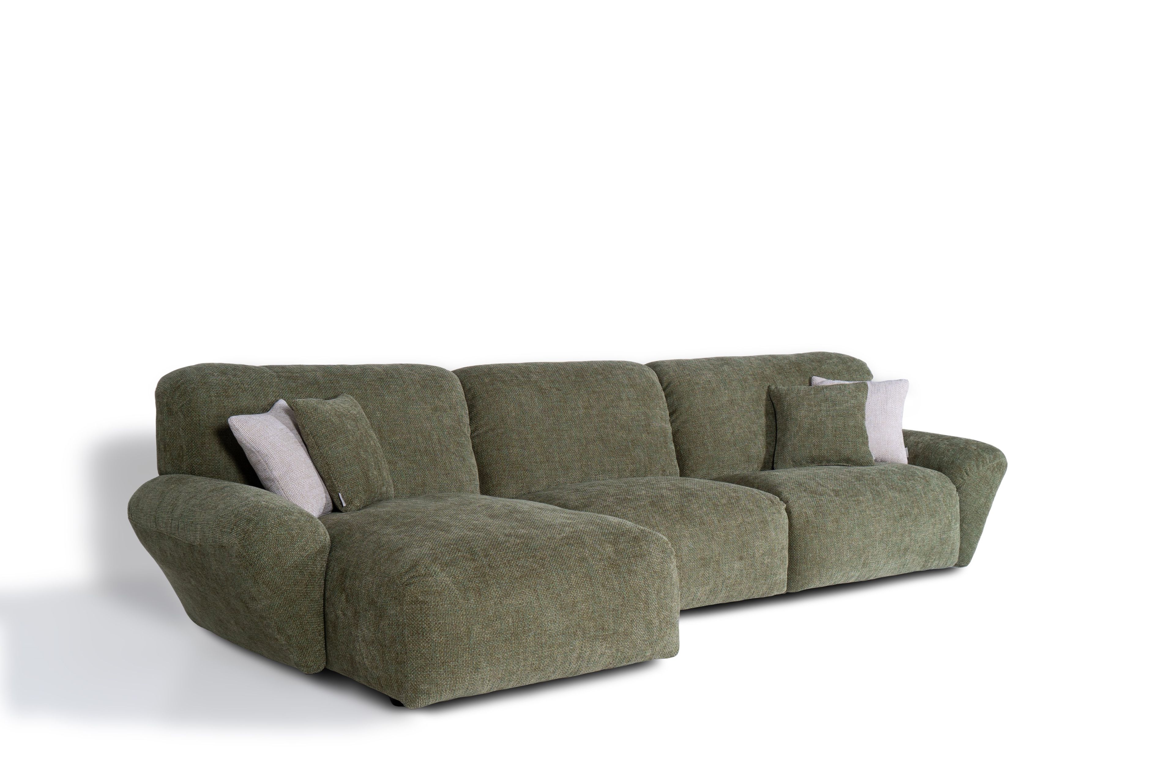 Тканевый диван с полуостровом Mantellassi 1926 Beluga ARCH-00044756 - Вид №1