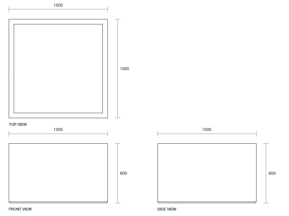 Квадратный плантатор из армированного волокном бетона SIT Cubic ARCH-00079442 - Вид №9