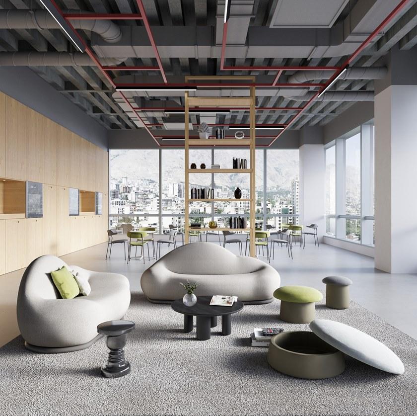 Grado Design Изогнутый диван из 2-местной ткани  Clo-sf-2s  - Вид №2