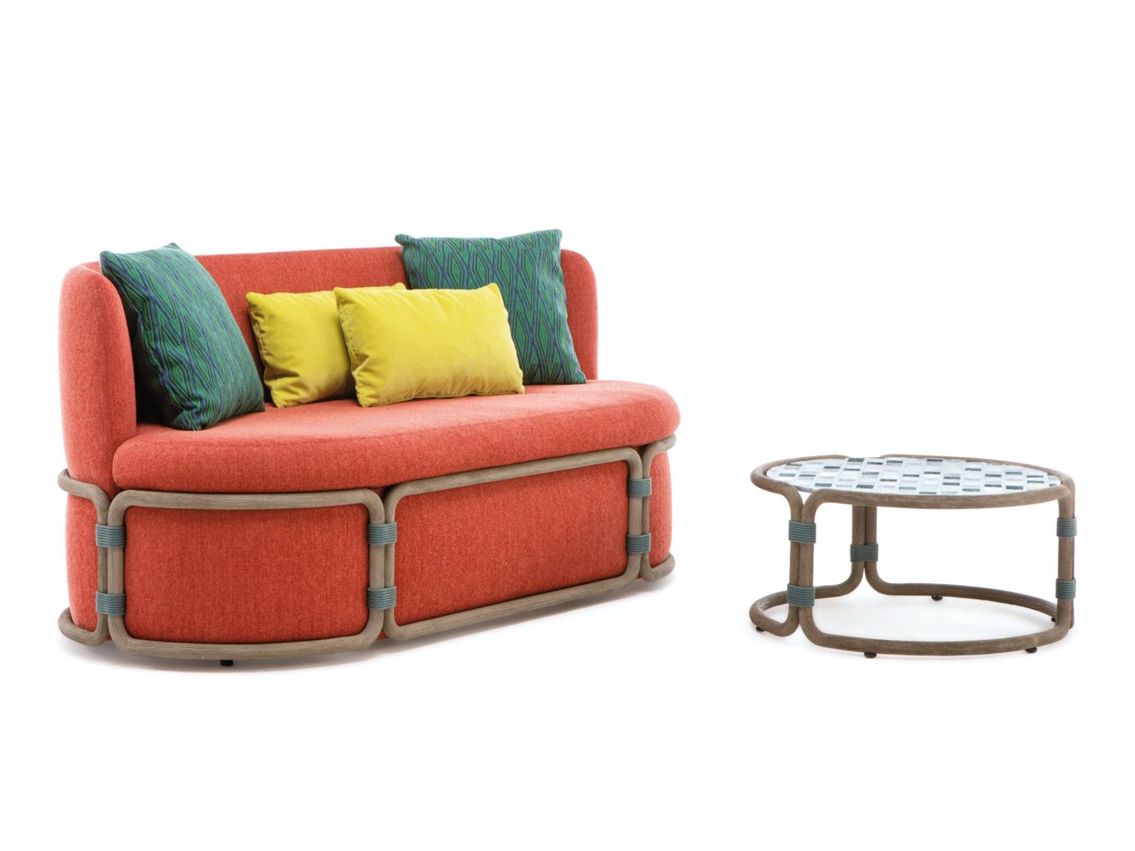 2-местный тканевый диван Ethimo Rotin ARCH-00106757 - Вид №7