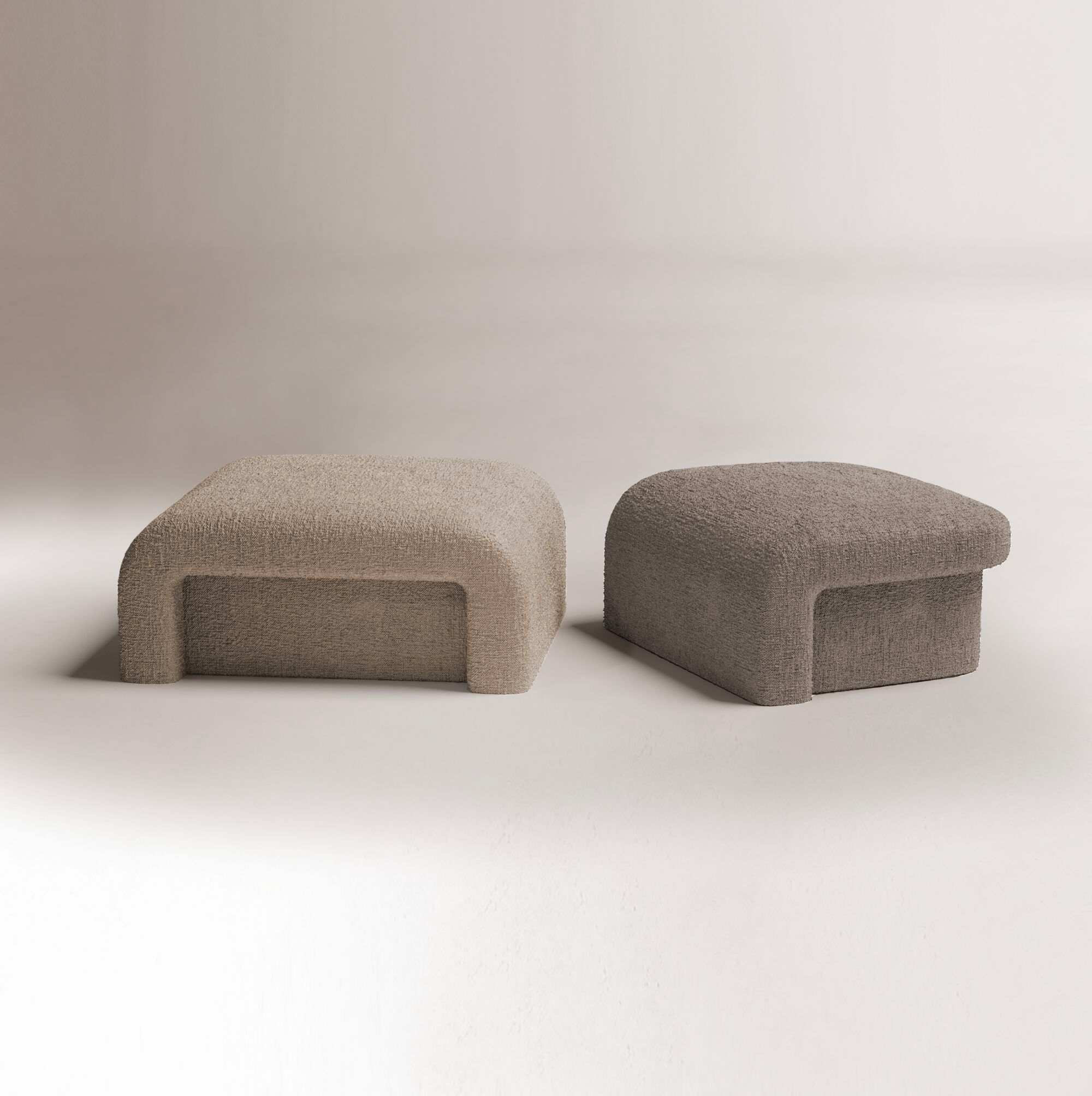 Квадратный пуф из ткани DOOQ слайд ARCH-00085855 - Вид №3