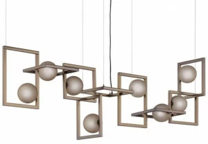 Euroluce Lampadari Подвесной светильник из металла и пирекса Rhythm