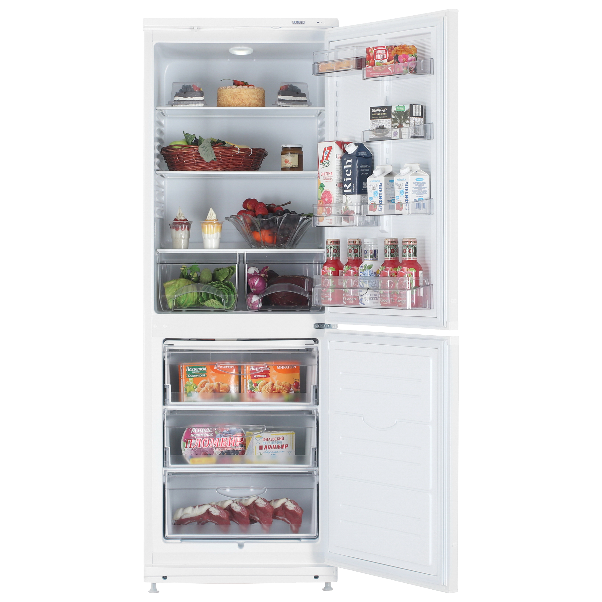 0169289 Холодильник с морозильником   ATLANT ХМ-4012-022 белый STDN-0056210 - Вид №5