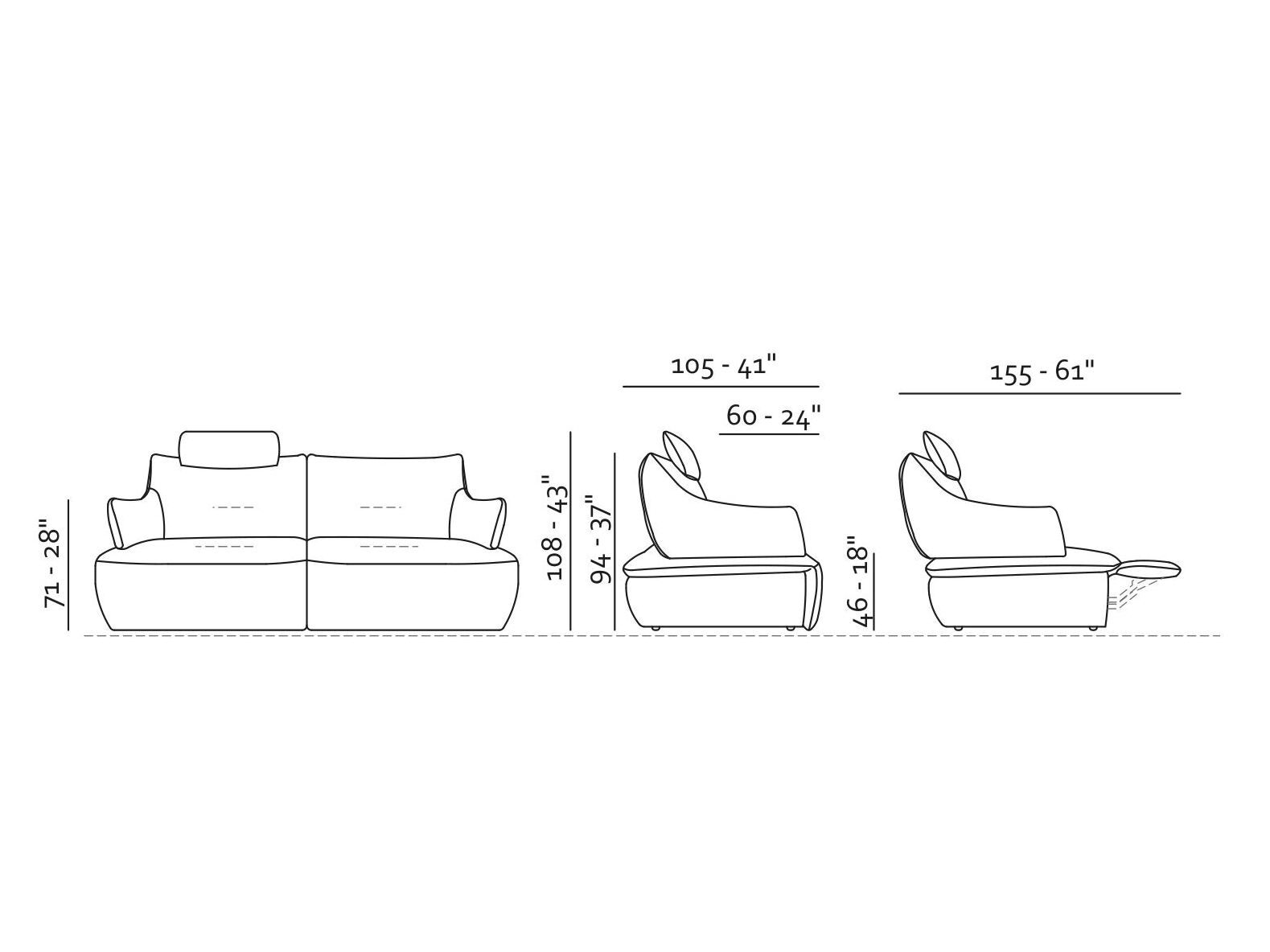 2-местный кожаный диван Max Divani SPECIALE ARCH-00031432 - Вид №3