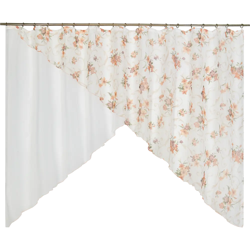 Комплект тюля на ленте для кухни «Мари» 280x160 см цвет персиковый WITERRA STLM-2146701