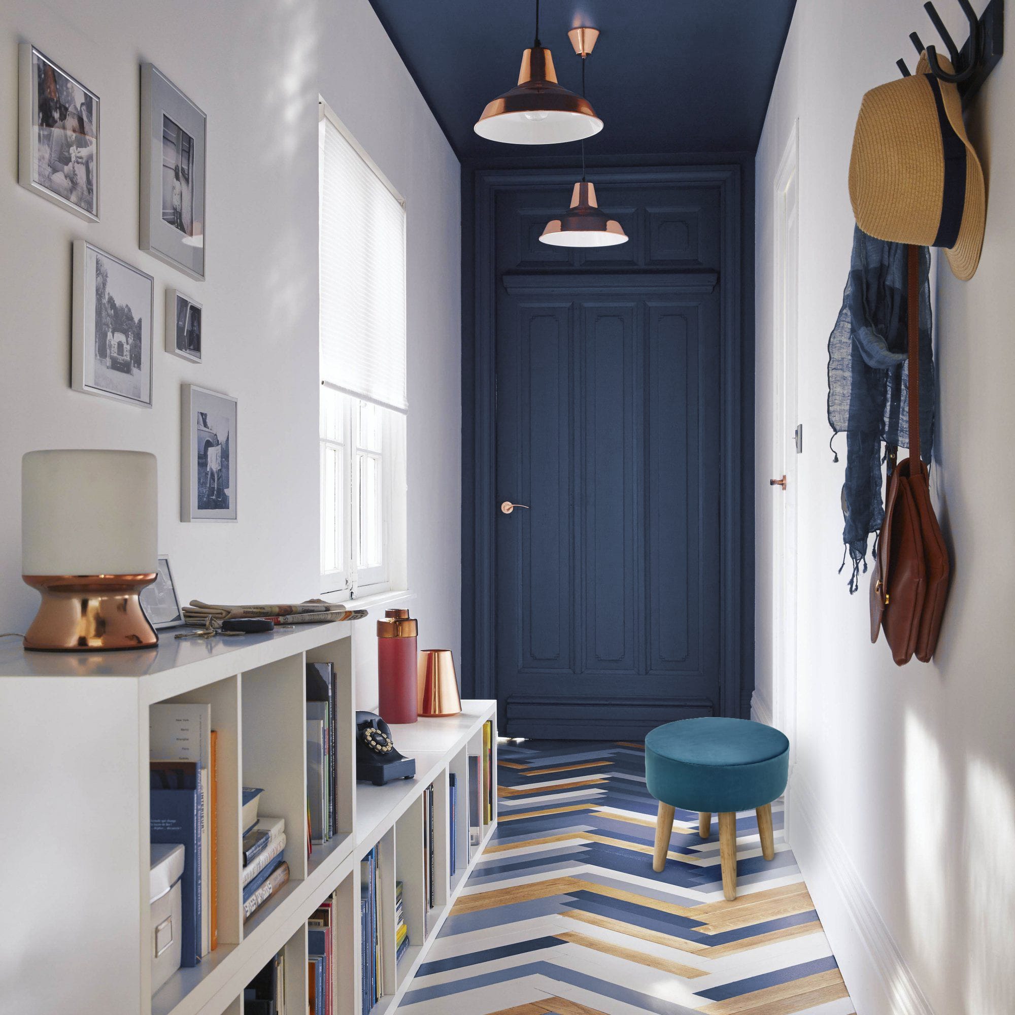 82978494 Табурет с мягкой обивкой, круглый, цвет синий Santreyd  - Вид №3