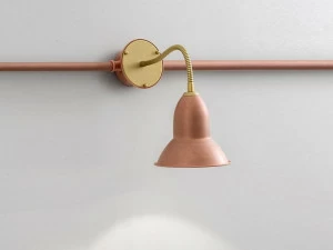 Aldo Bernardi Регулируемый настенный светильник из меди с гибким кронштейном Multibox sistema