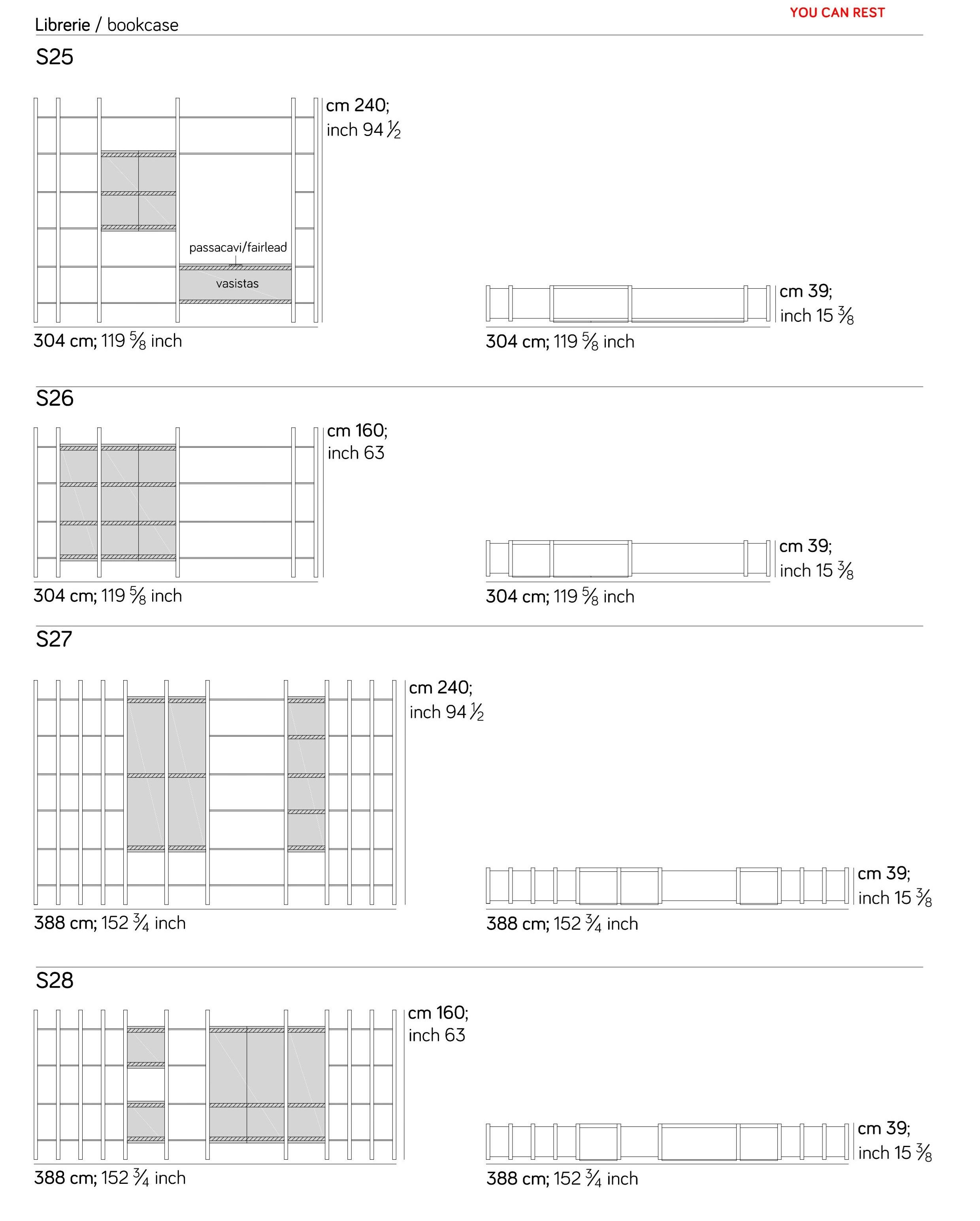 Деревянный секционный книжный шкаф Amura система мнение 1 ARCH-00024142 - Вид №16