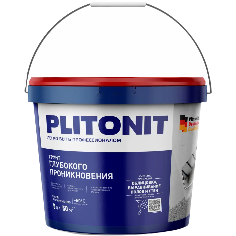 Грунтовка Plitonit глубокого проникновения 5 л для сухих и влажных помещений 89374219 STLM-1396233