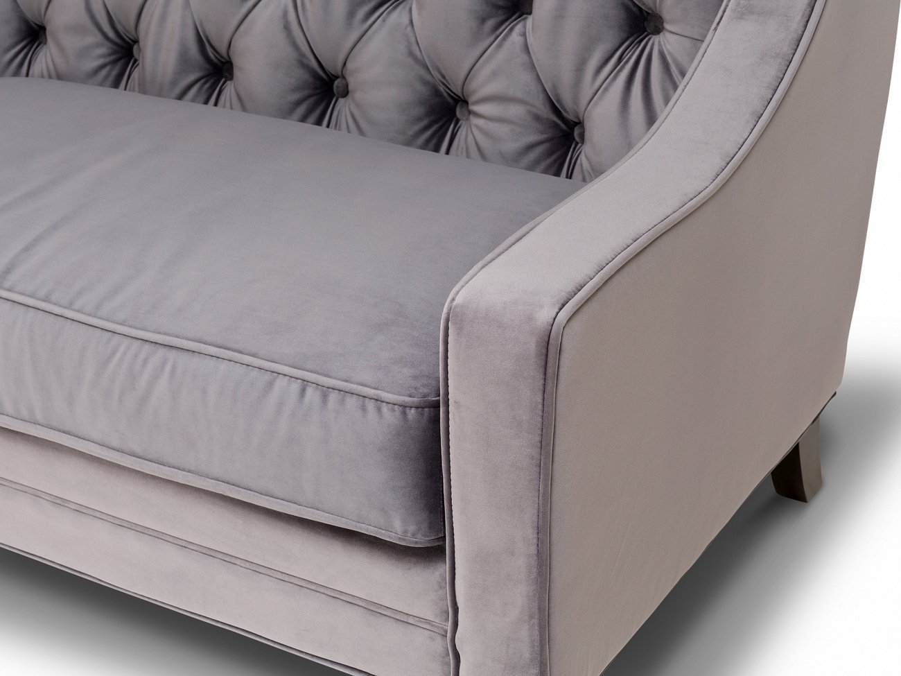 Диван Velvet прямой серый KELLY LOUNGE ДИЗАЙНЕРСКИЕ 045508 Серый  - Вид №3