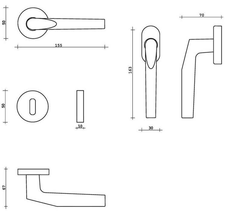 KLEIS Технологическая алюминиевая ручка Cut sun-id-1457196 - Вид №8