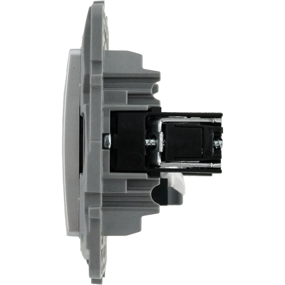 Телефонная/компьютерная розетка встраиваемая Legrand Etika RJ11/RJ45 UTP cat 5e цвет алюминий 82496552 STLM-2208379 - Вид №4