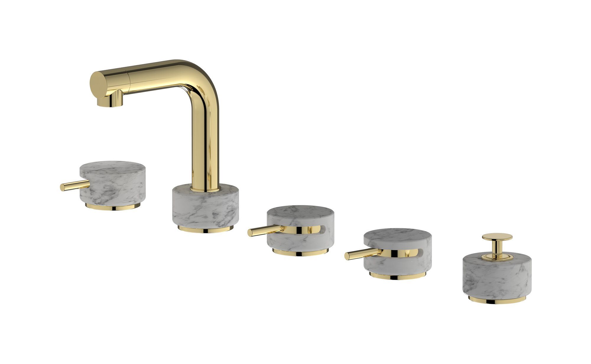 Смеситель для ванны с 5 отверстиями IB мрамор + мрамор Elle ARCH-00085878 - Вид №5