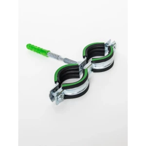 Хомут сантехнический Mayer 3/8" 16-19 мм со шпилькой 8x80и дюбелем гайка M8