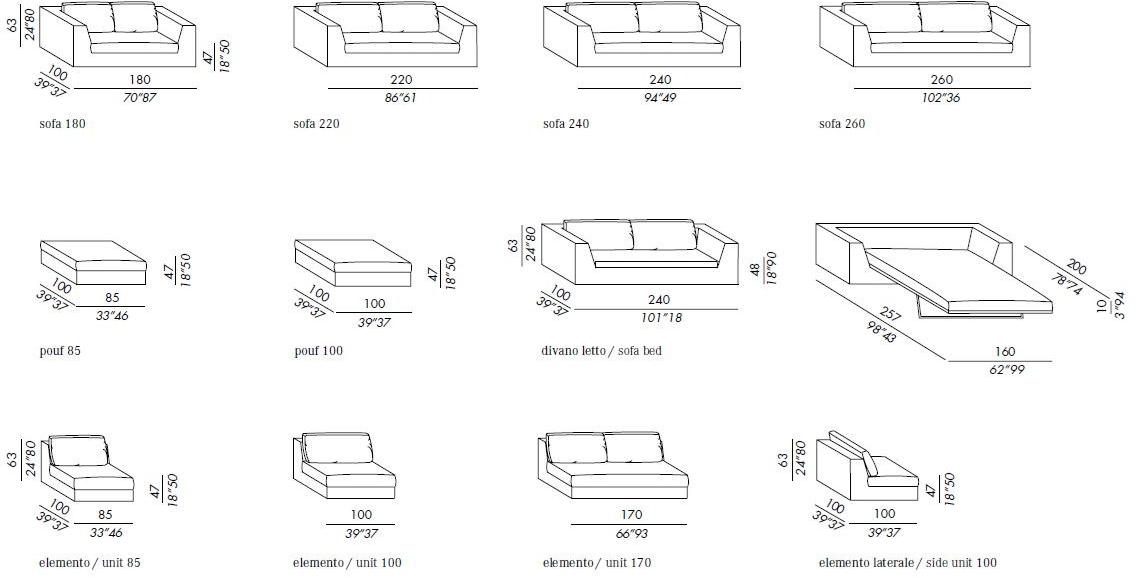 Meridiani Модульный 3-х местный диван с шезлонгом Louis sun-id-1470224 - Вид №8