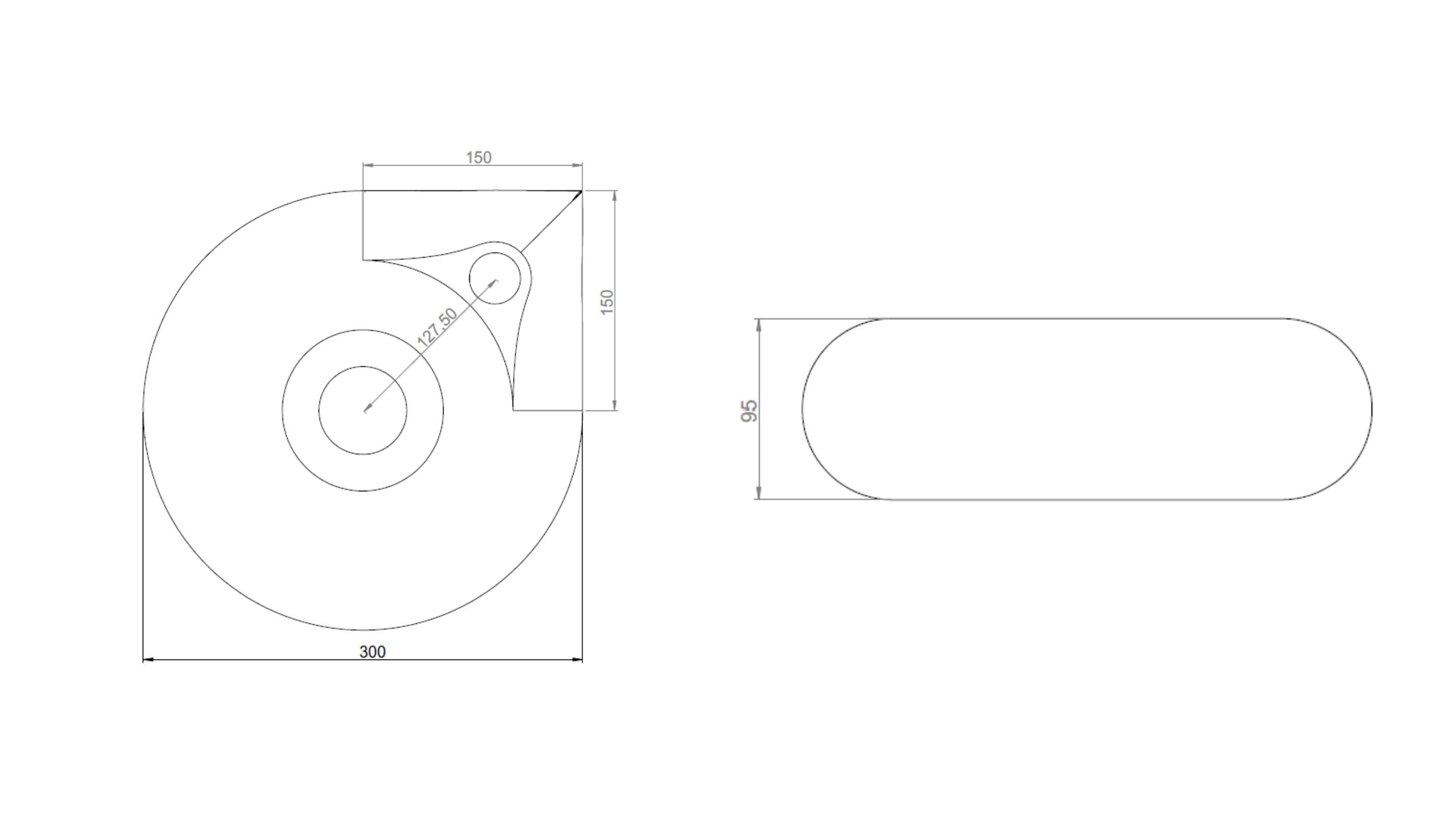 Керамическая столешница или подвесная раковина Trone Orbe ARCH-00008303 - Вид №1