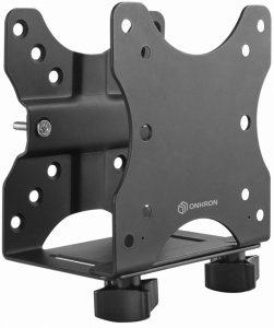 ONKRON A3N BLACK Крепление универсальное для mini pc / макс нагрузка 5кг, крепления на vesa: 75x75, 100x100, высота mini pc: 17~70мм, ширина и длина mini pc: без ограничений, возможность установки: на стену, под стол, к vesa креплениям монитора, между мон