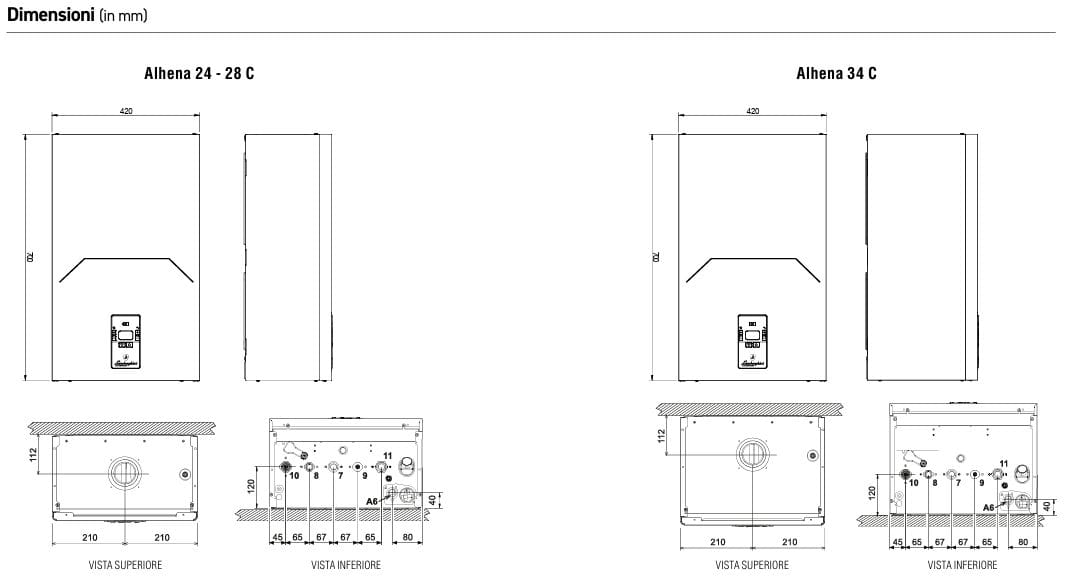 Конденсационный настенный котел с мгновенным санитарным производством Lamborghini CaloreClima Alhena ARCH-00135654 - Вид №2