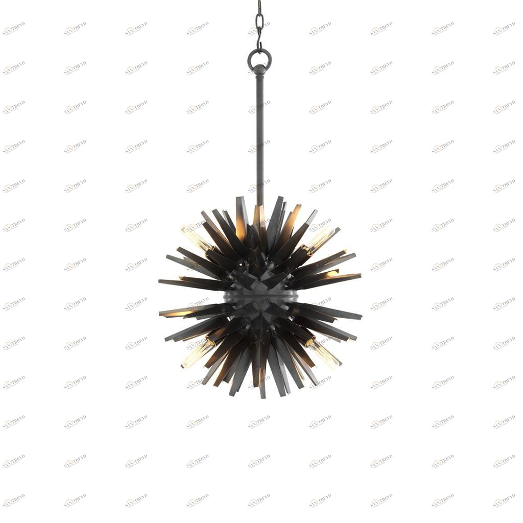 Люстра Gregorian S от Eichholtz чёрная 110280 EICHHOLTZ ДИЗАЙНЕРСКИЕ, EICHHOLTZ, ШАР 061603 Чёрный 