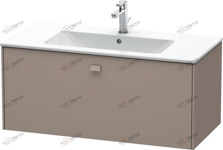 BR400304343 Тумбочка подвесная Brioso #BR4003 1020 x 479 мм Базальт матовый, декор Duravit