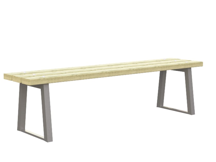 Стальная и деревянная скамья без спинки Lazzari Mediterraneo ARCH-00072718