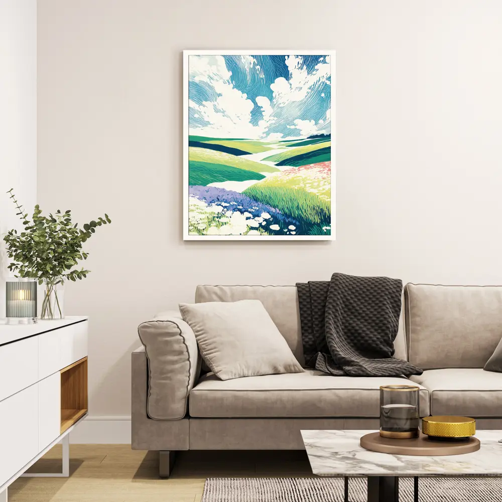 Картина в раме Цветочное поле 40x50 см цвет разноцветный POSTERMARKET STLM-2099025 - Вид №2