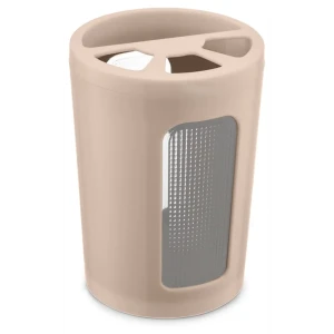 Стакан для зубных щеток Scarlet с разделителем цвет бежевый