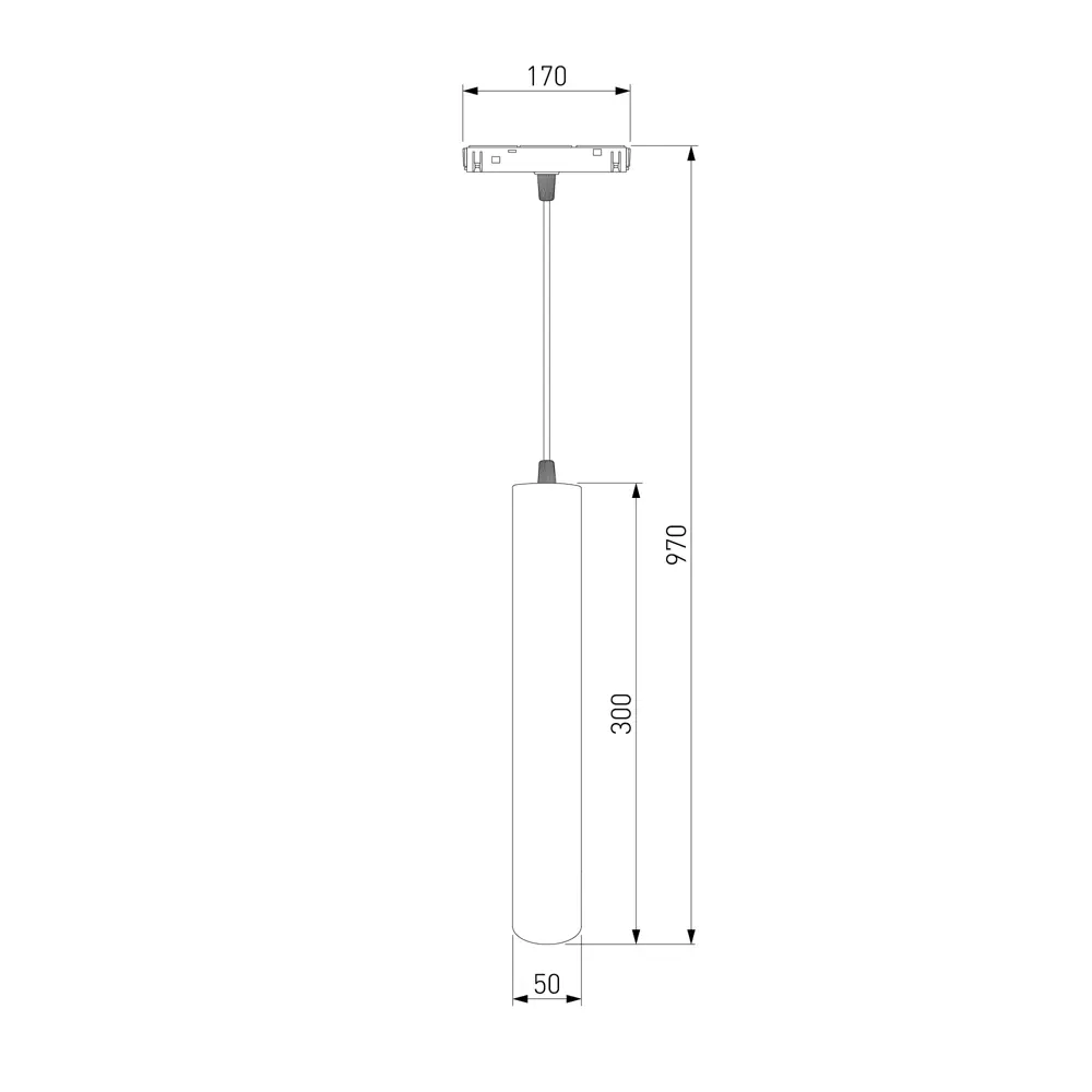 Трековый светильник подвесной Elektrostandard Slim Magnetic магнитный 6 Вт 4200K 3 м² цвет черный 85069887 STLM-2040230  - Вид №4