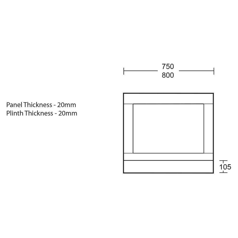 IMSR15 Торцевая панель для ванны Thurlestone 750 мм Carlyon Imperial  - Вид №2