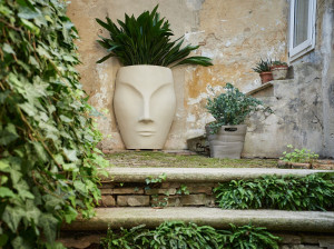 Перерабатываемый двухкомпонентный садовый горшок из смолы