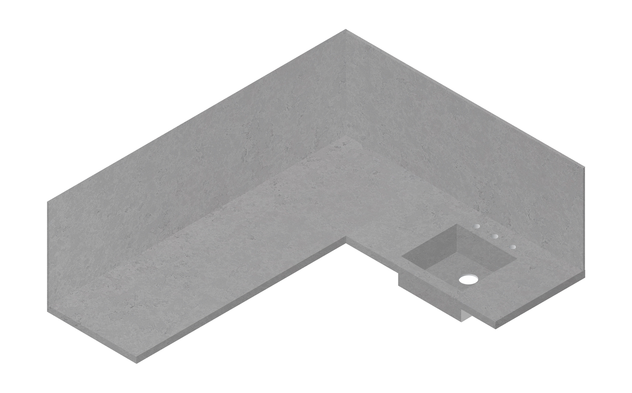 Столешницы для кухни - Бетончелло пелле / 5 мм LIGRON LIST224 2383 - Вид №13