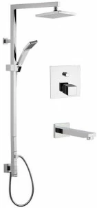 Remer Rubinetterie Комплект термостатической душевой колонки со встроенным изливом Qubika thermo Qt 09 s11