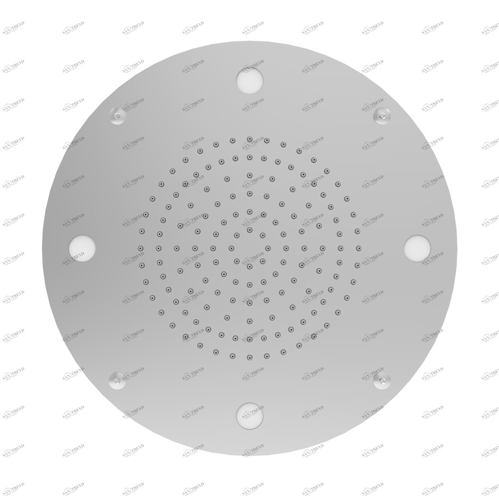 Graffio Круглый верхний душ ∅ 300 мм, 4 белых прожектора. KI270T 