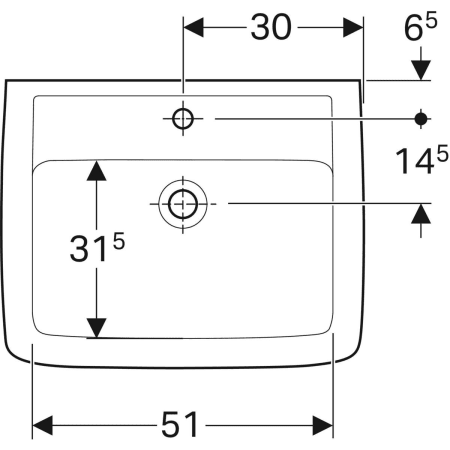 222260000 Раковина Geberit Renova Plan Geberit  - Вид №9