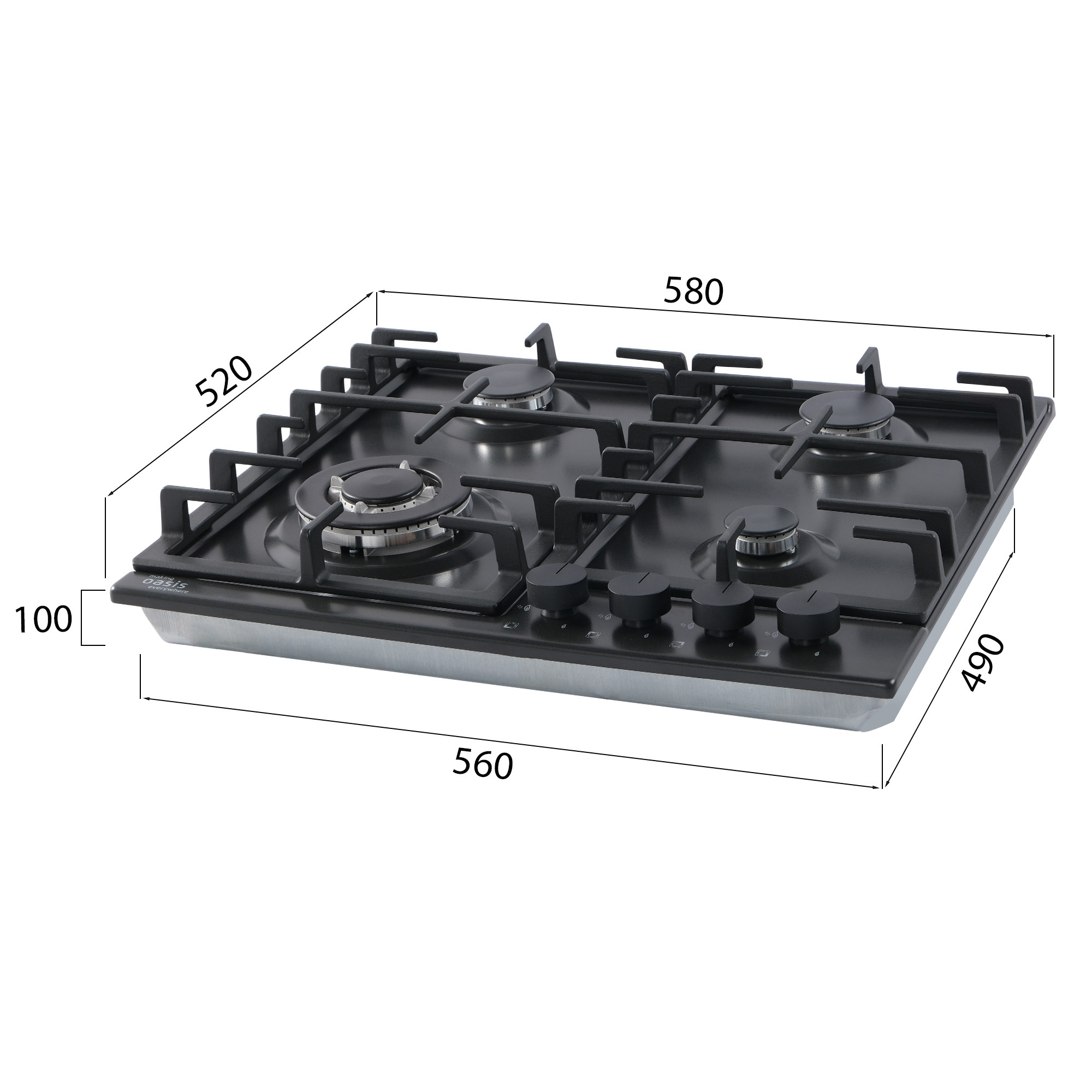 9161128 Газовая варочная поверхность Oasis P-MSB STDN-0129881 - Вид №8