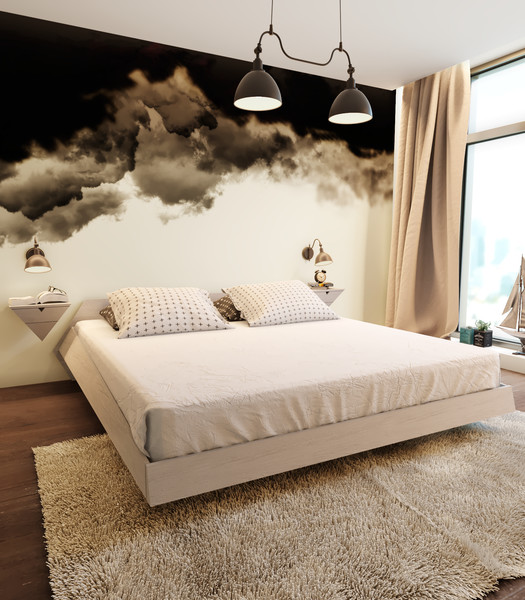 Кровать деревянная двуспальная 160х200 от Odingeniy бежевая "Геометрия" ODINGENIY ГЕОМЕТРИЯ 178313 Бежевый  - Вид №1