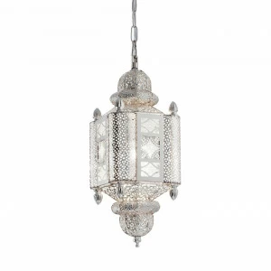 Дизайнерский подвесной светильник Ideal Lux Nawa-2 SP1 Argento IDEAL LUX ДИЗАЙНЕРСКИЕ 102233 Серебро