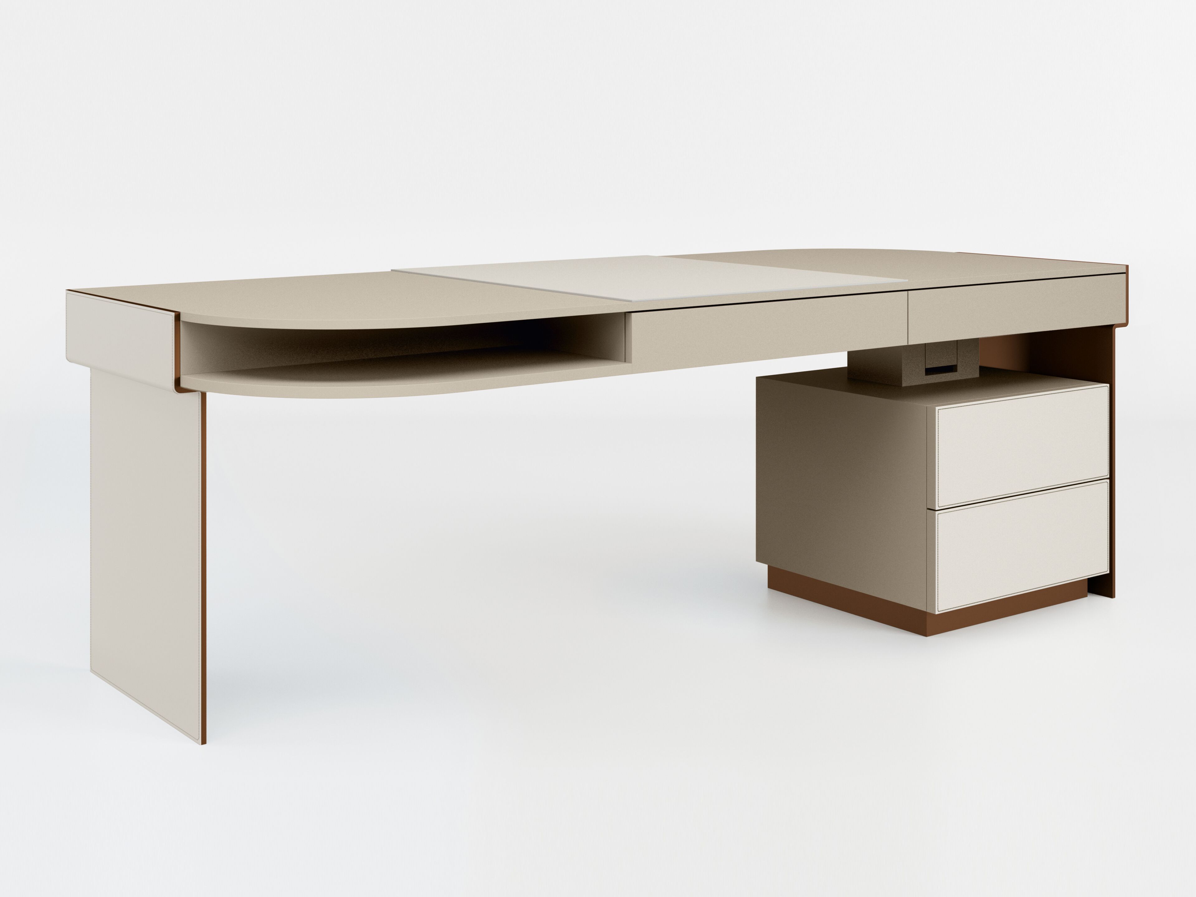 Кожаный стол с ящиками Bizzotto Italia ARCH-00048104